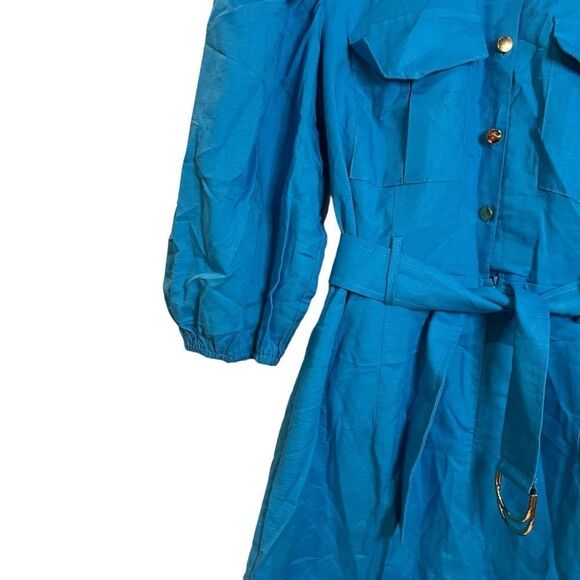 NWT! Passion Fusion blue cotton & hemp dress - Picture 6 of 9